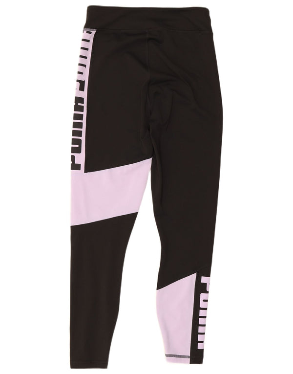 Puma Leggings gráficos para mujer UK 10 Small Black Colourblock