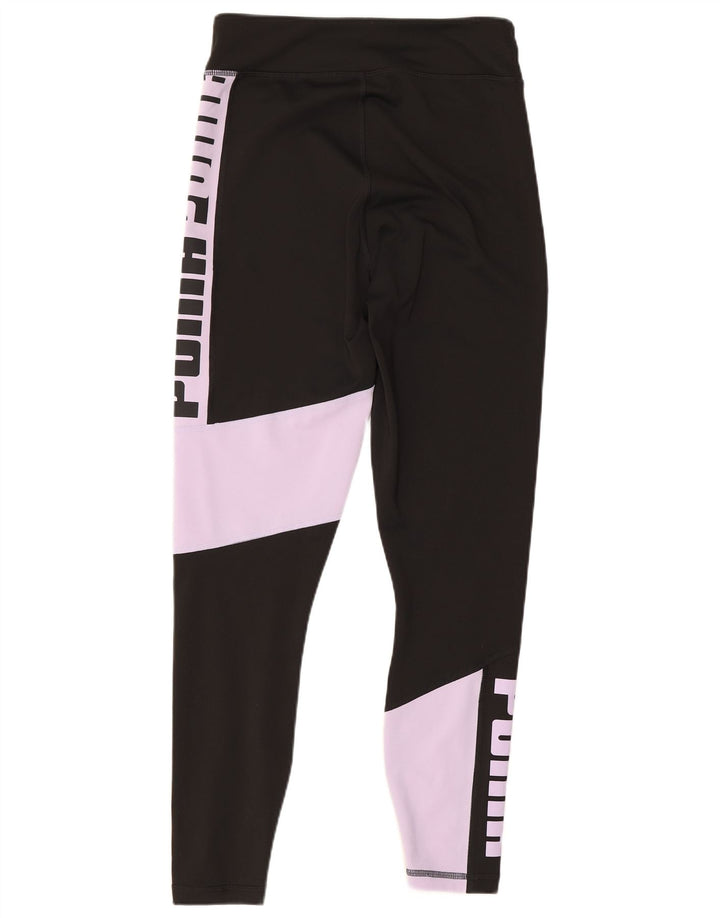 Puma Leggings gráficos para mujer UK 10 Small Black Colourblock