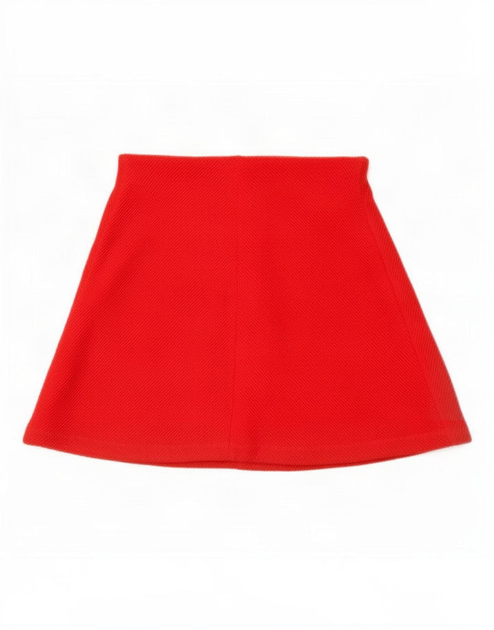 Zara Mujer Trafaluc Minifalda Pequeña W26 Poliéster Rojo