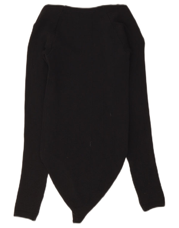 Zara Mujer Body Manga Larga UK 4 XS Negro Poliamida