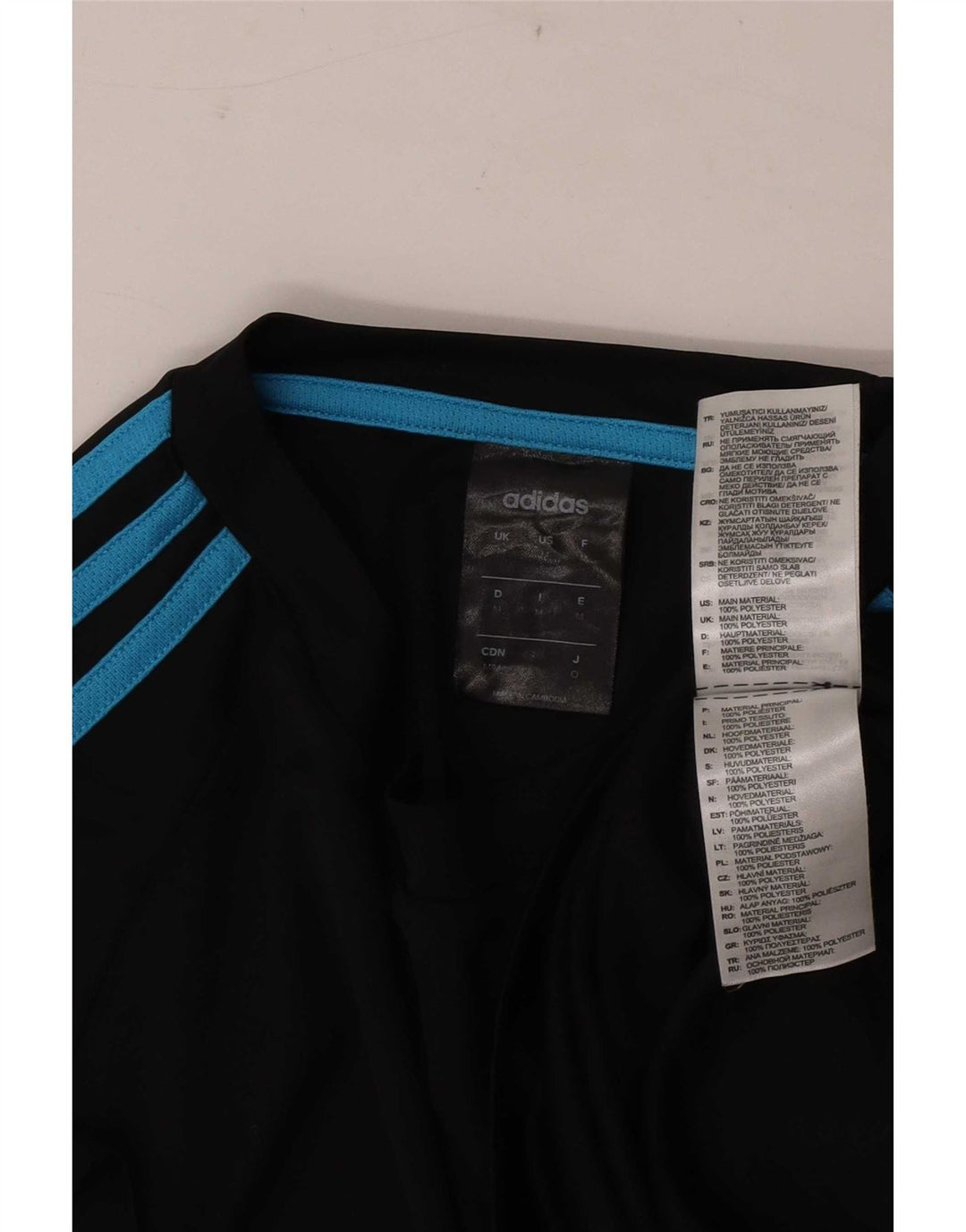 Adidas Mens Climalite Camiseta Top Medio Negro Poliéster