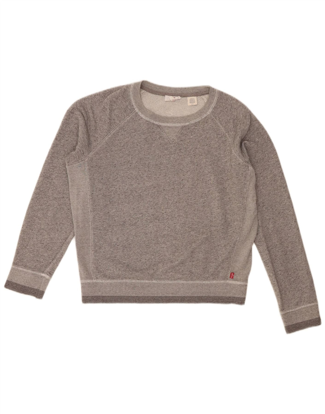 Levi's Sudadera extragrande para mujer, talla 10, algodón moteado gris pequeño