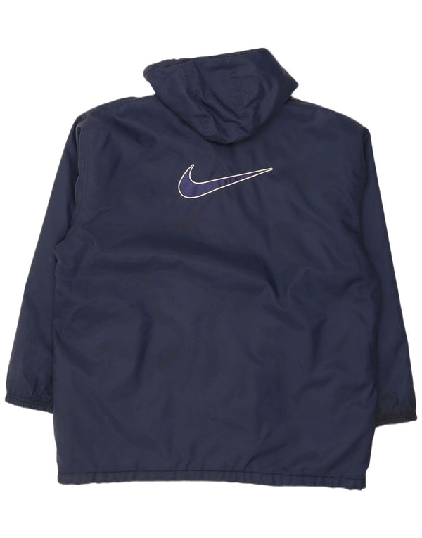 Nike Chaqueta cortavientos holgada con capucha para hombre UK 42/44 Large Azul marino