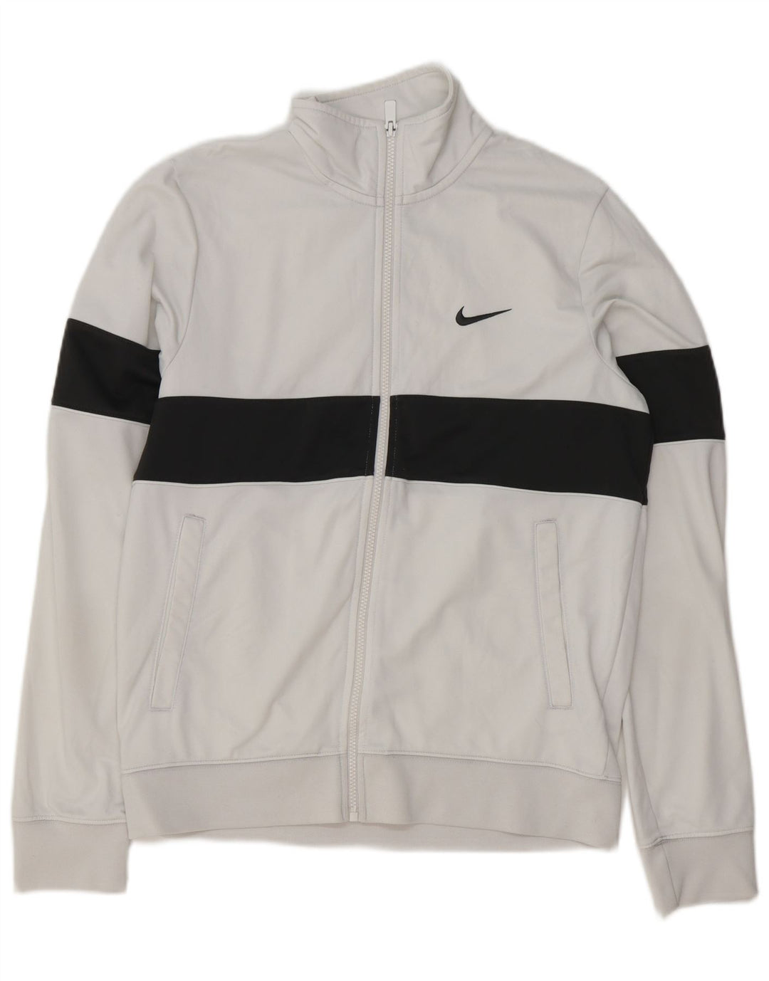 NIKE Hombre Chándal Top Jacket Medium Blanco Colorblock Poliéster