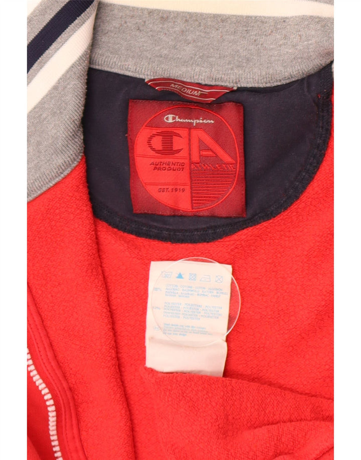 Champion Chaqueta De Chándal De Algodón Rojo Medio Con Bloques De Color Para Hombre