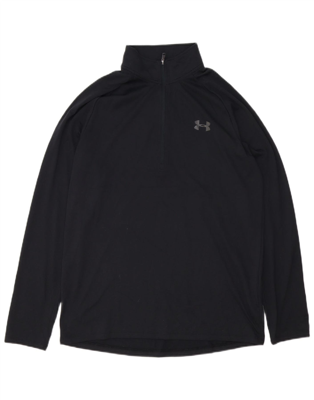 Under Armour Hombre Heat Gear Zip Neck Jersey Chándal Top Mediano Negro