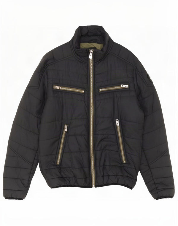 Diesel Chaqueta acolchada para hombre UK 40 Large Nylon gris