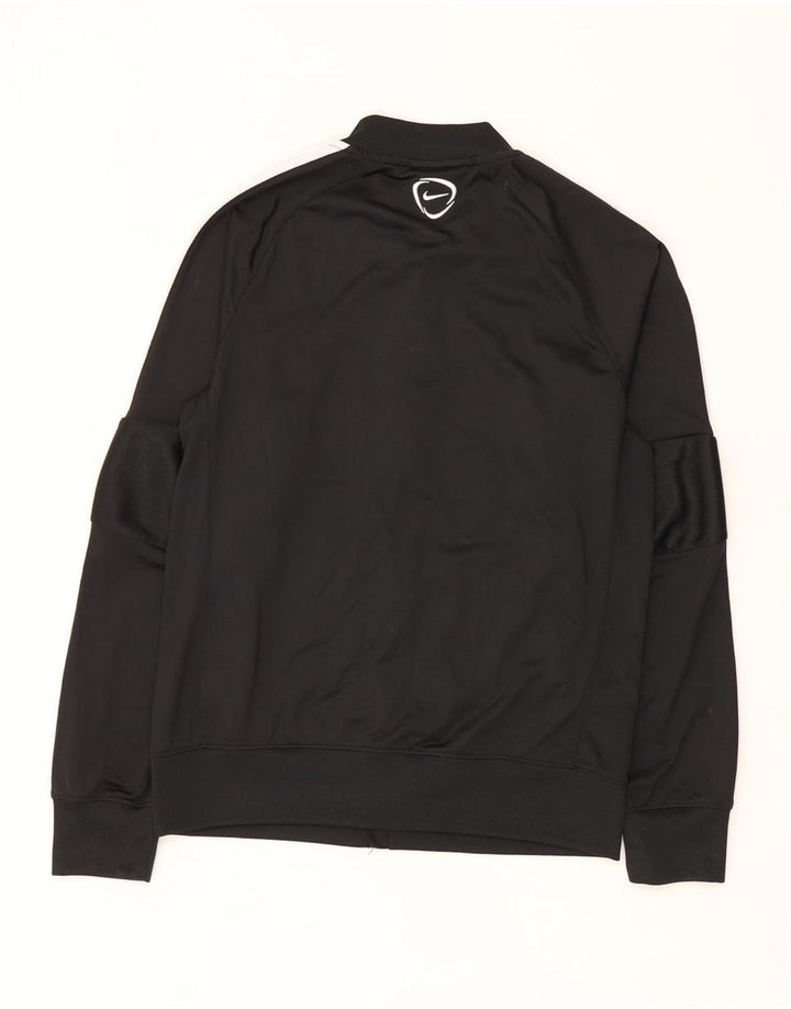 Nike Hombre Dri Fit Chándal Top Chaqueta Pequeña Negro Colorblock Poliéster