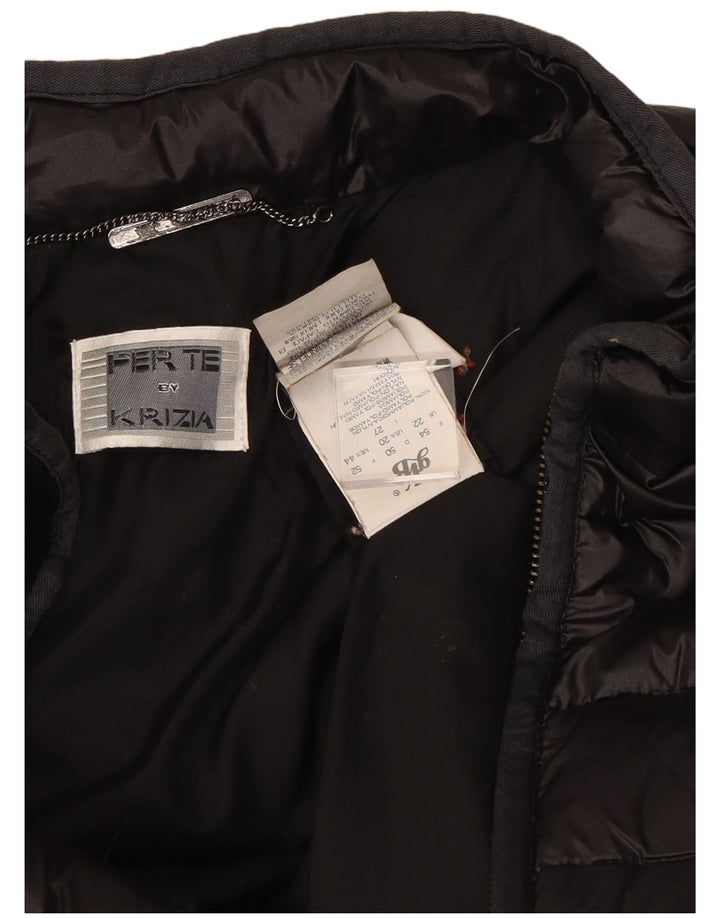 Perte by Krizia Chaqueta acolchada para mujer UK 22 3XL Negro