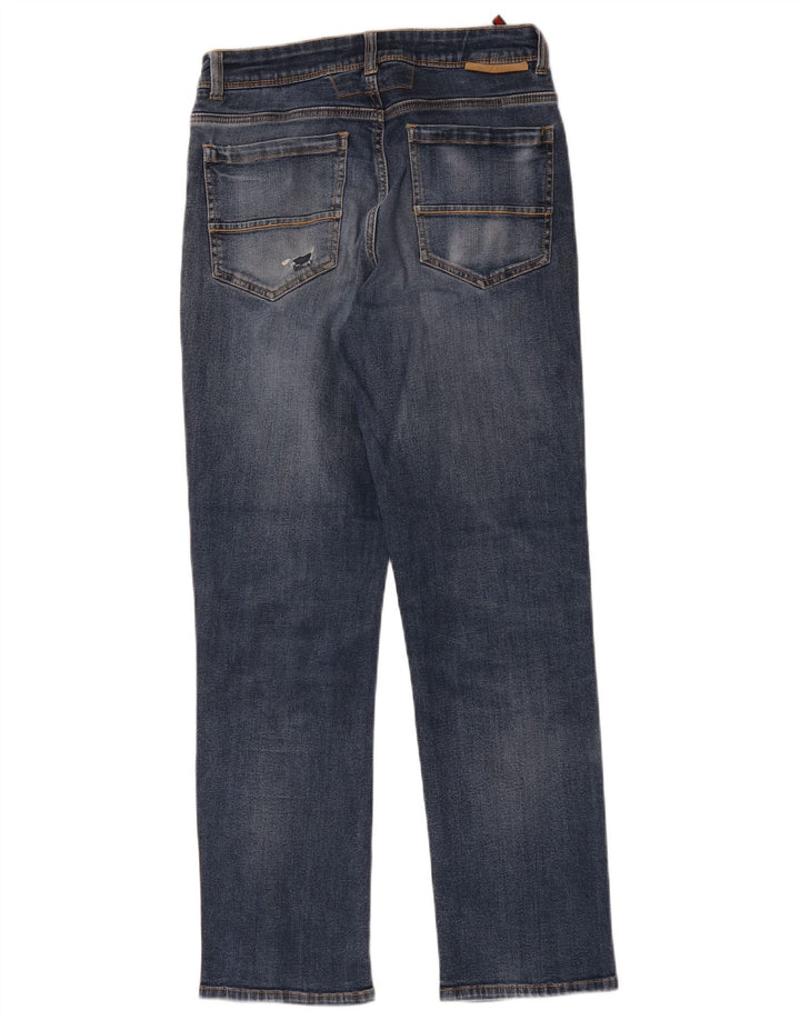 Dack's Jeans rectos de corte regular para mujer IT 46 Large W28 L29 Azul marino