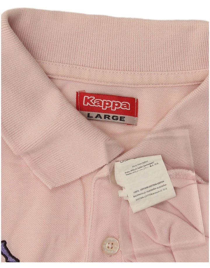 Polo Kappa Hombre Grande Rosa Algodón