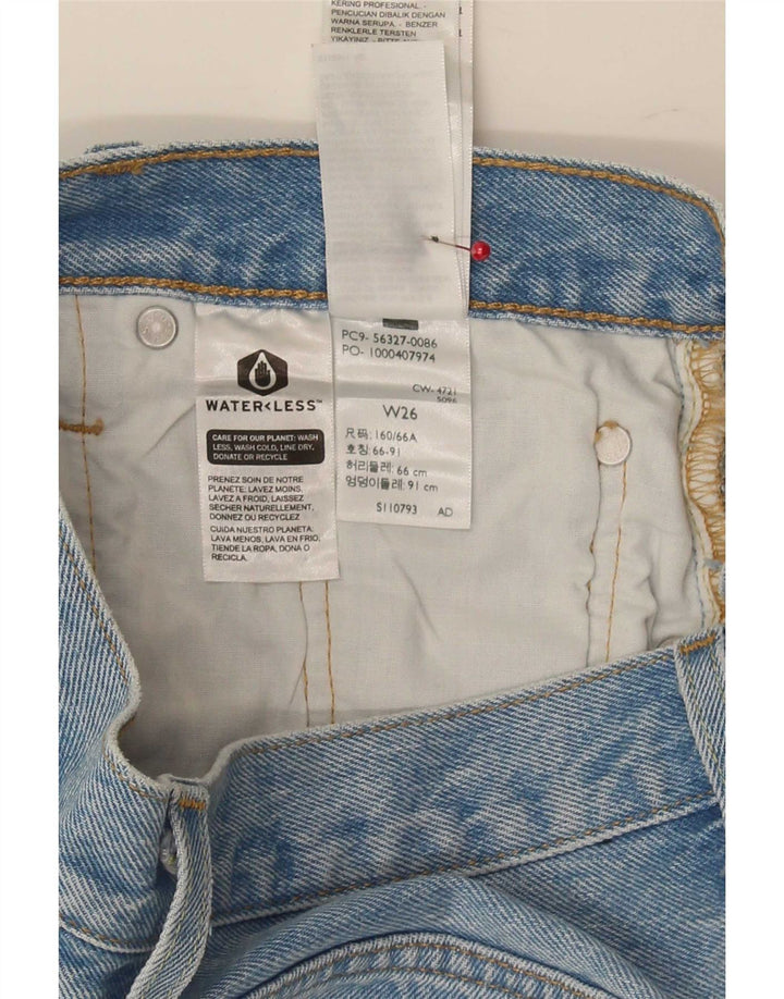 Levi's Mujer 501 Shorts De Mezclilla Desgastados W26 Algodón Azul Pequeño