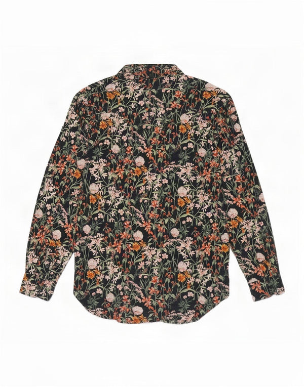 Scotch & Soda Womens Shirt UK 14 Medium Black Floral