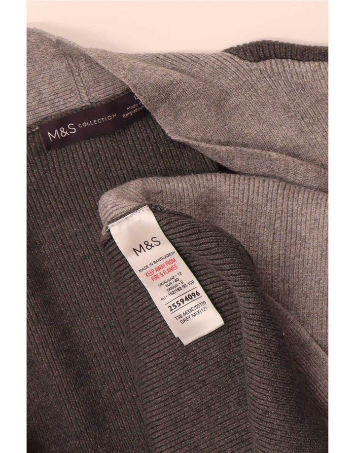 Marks & Spencer - Cárdigan largo para mujer, talla 40, color gris medio
