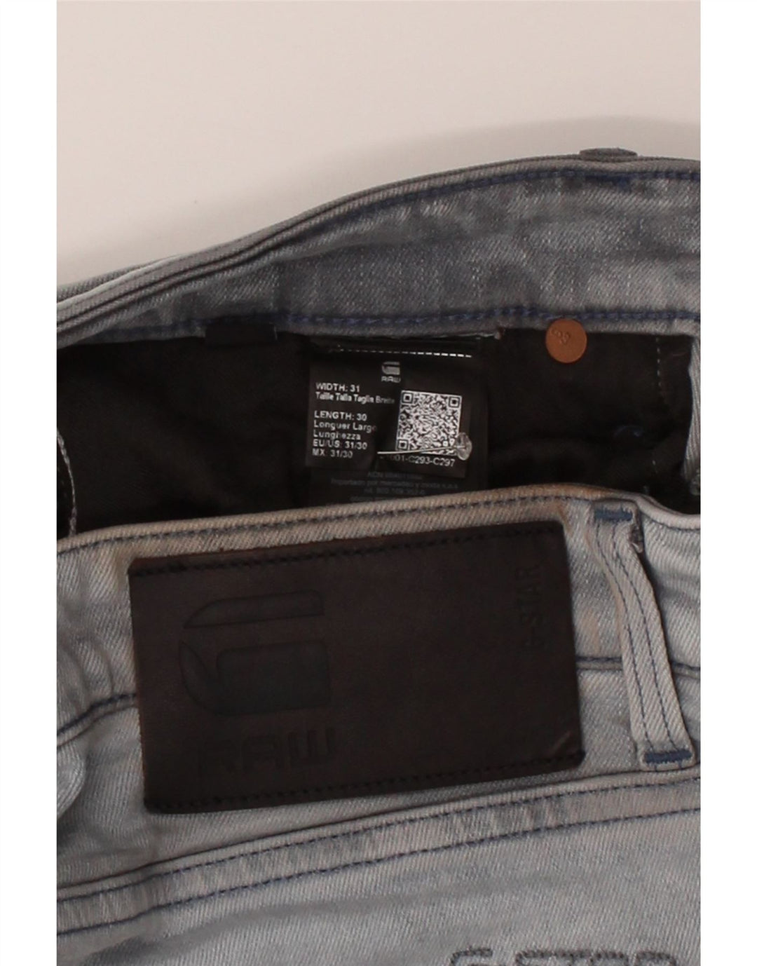 G-STAR Mens Distressed Slim Jeans W31 L30 Grey Cotton Vintage G-Star and Second-Hand G-Star from Messina Hembry 