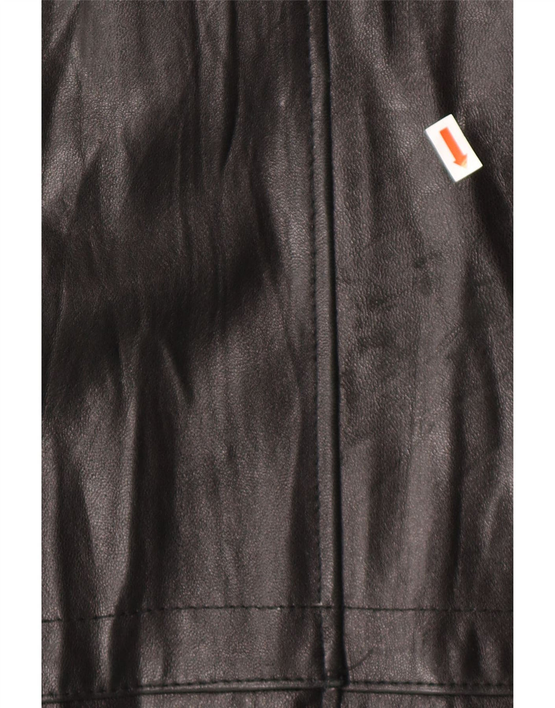 VINTAGE Hombres Loose Fit Abrigo de cuero Reino Unido 38 Cuero Negro Medio