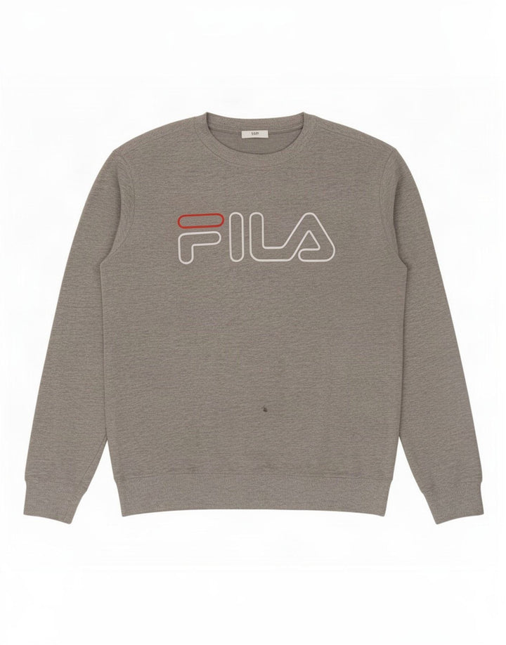 Fila Hombre Graphic Sudadera Jumper Algodón Gris Medio