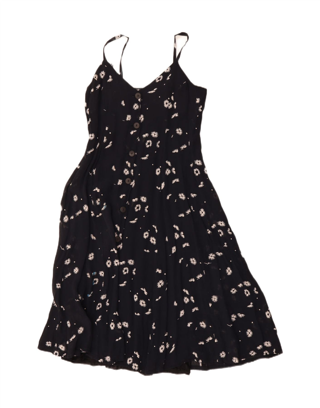 Vestido lencero Artisan para mujer UK 40 Mediano Negro Floral