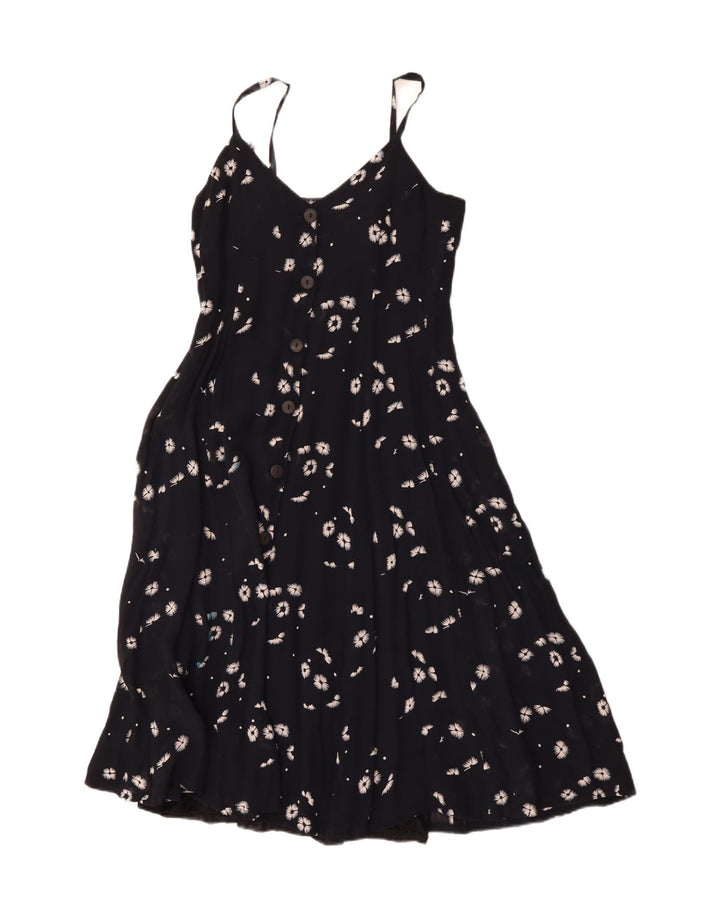 Vestido lencero Artisan para mujer UK 40 Mediano Negro Floral