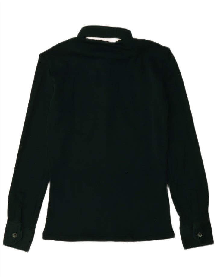 Vintage hombres pullover camisa tamaño 37 pequeño acrílico negro
