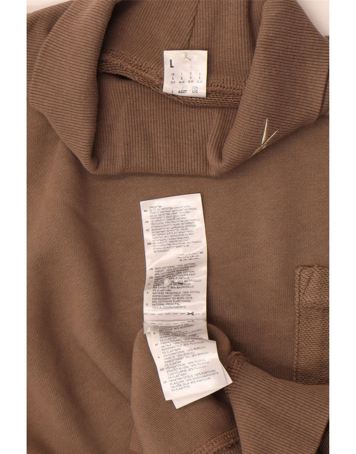 Reebok - Sudadera extragrande con cuello vuelto para mujer, talla 40, talla grande, color marrón