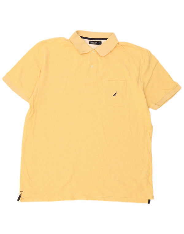 Nautica Polo Hombre XL Algodón Amarillo