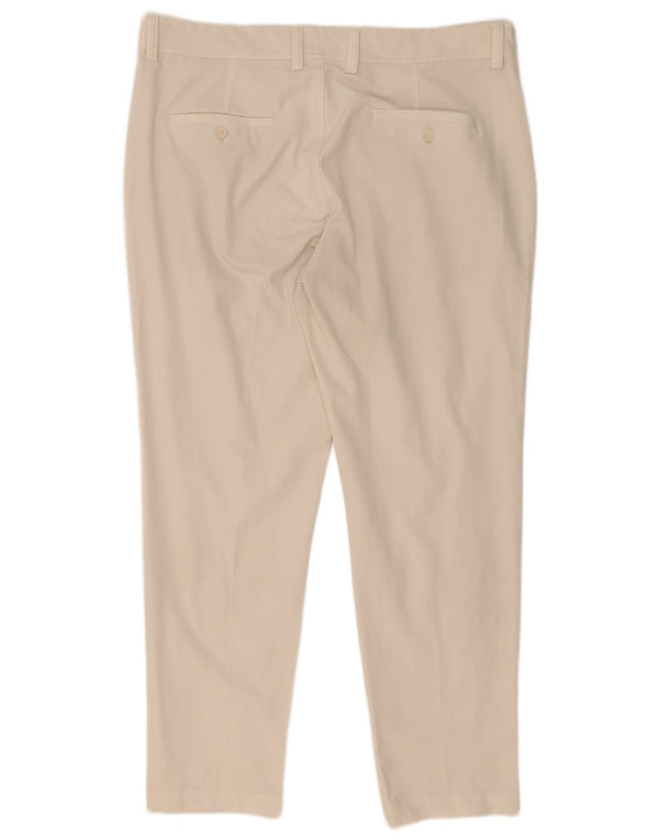 Zara Mens Slim Chino Pantalones EU 44 Large W34 L30 Poliéster Blanco