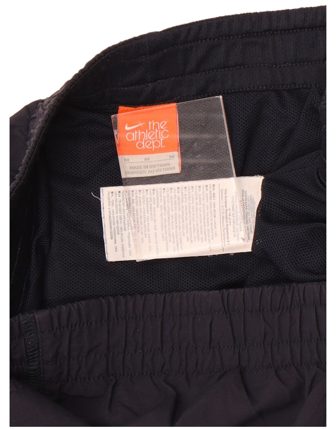 Pantalones cortos deportivos Nike para hombre de nailon azul marino mediano