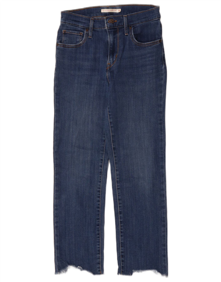 LEVI'S Jeans recortados rectos de talle alto 724 para mujer W26 L25 Algodón azul