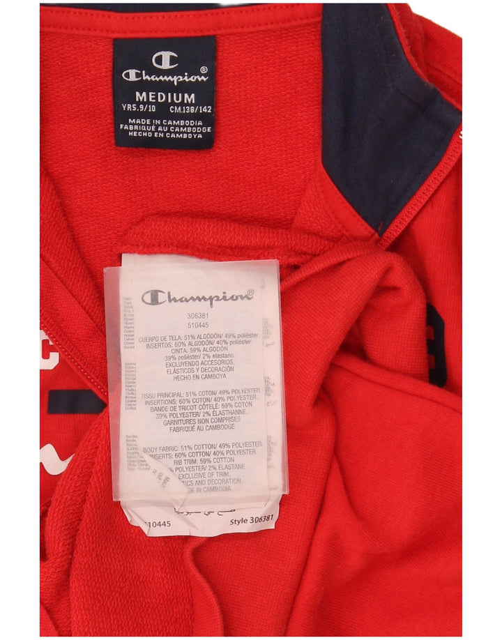 Champion Chaqueta de chándal gráfica para niños 9-10 años Mediana Algodón Rojo