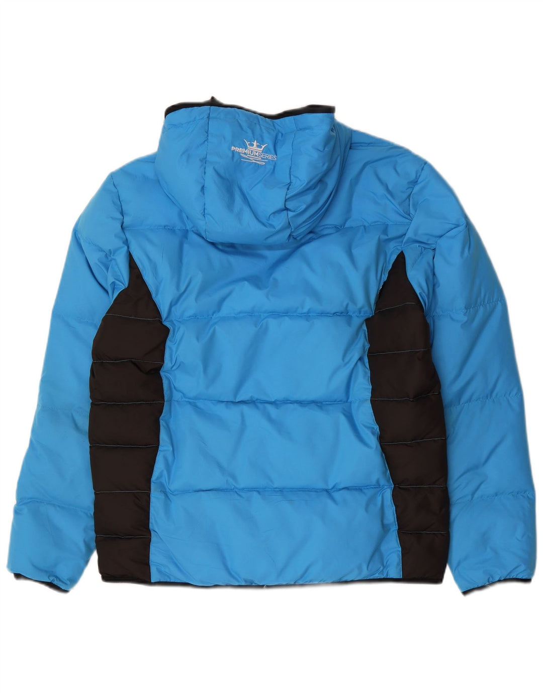 Wedze Chaqueta acolchada con capucha para hombre UK 40 Large Azul Colorblock Poliéster