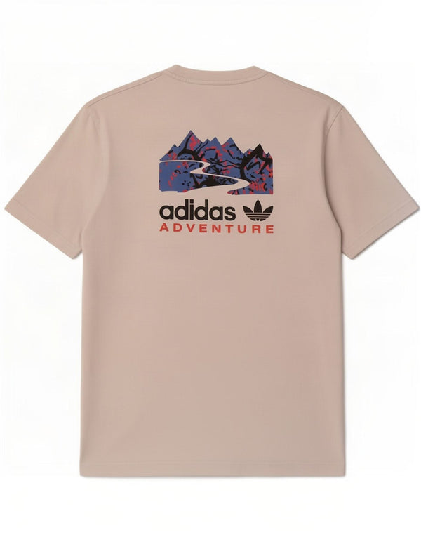 Adidas - Camiseta gráfica para hombre, talla pequeña, algodón blanco
