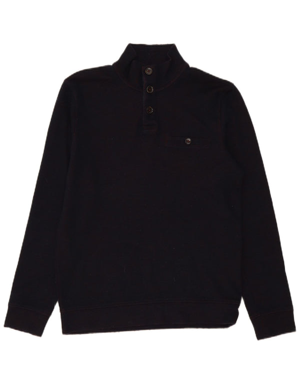 Ted Baker - Jersey para hombre con cuello y botones, talla 2, pequeño, azul marino, moderno