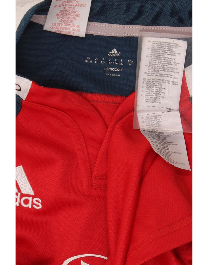 ADIDAS Camiseta gráfica Munster Rugby para niños 11-12 años Bloque de color rojo