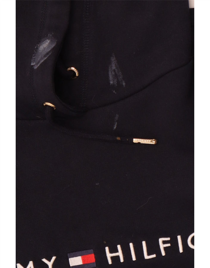 TOMMY HILFIGER Jersey con capucha gráfico para mujer UK 22 3XL Algodón azul marino