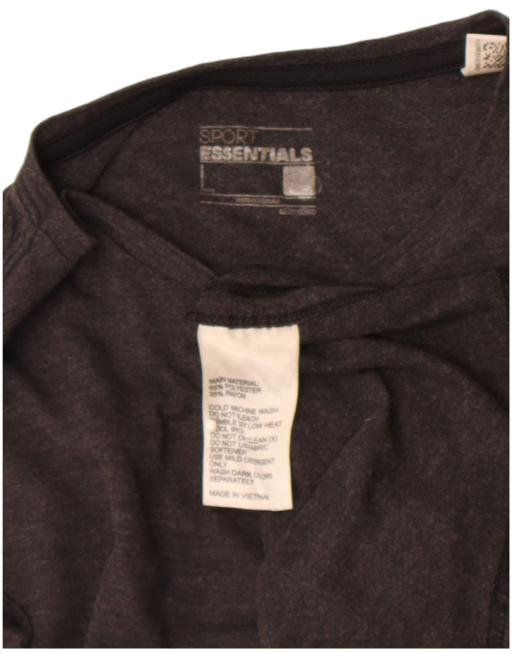 Adidas Mens Climalite Camiseta Top Grande Gris Poliéster