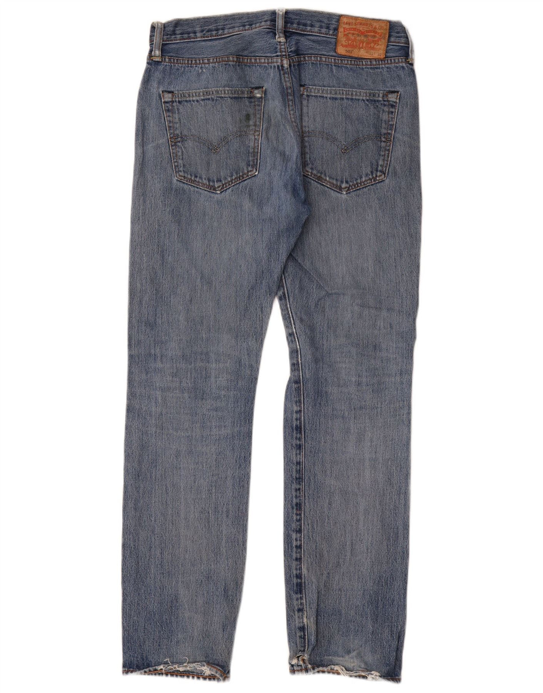 Levi's Jeans rectos desgastados 501 para hombre W32 L32 Algodón azul