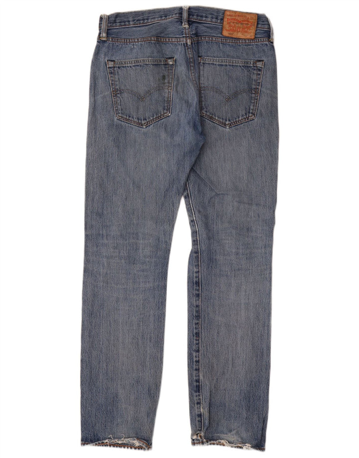Levi's Jeans rectos desgastados 501 para hombre W32 L32 Algodón azul