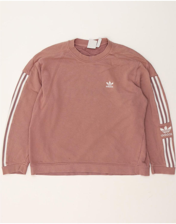 Adidas Hombre Sudadera Jumper Grande Rosa Algodón