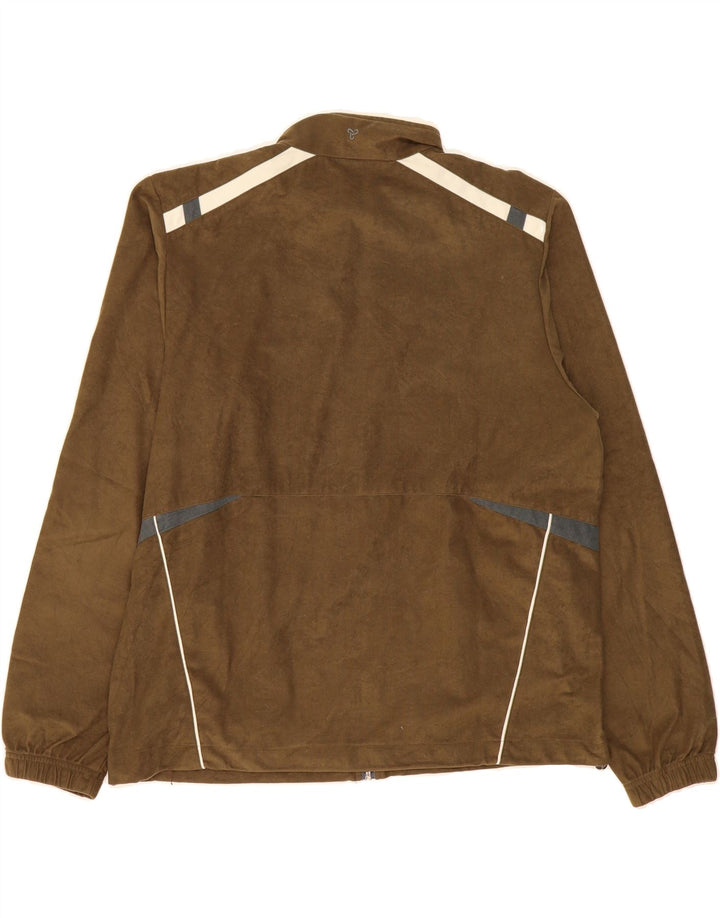 BRUGI Mens Fleece Jacket UK 42 XL Khaki Colourblock Polyester Vintage Brugi and Second-Hand Brugi from Messina Hembry 