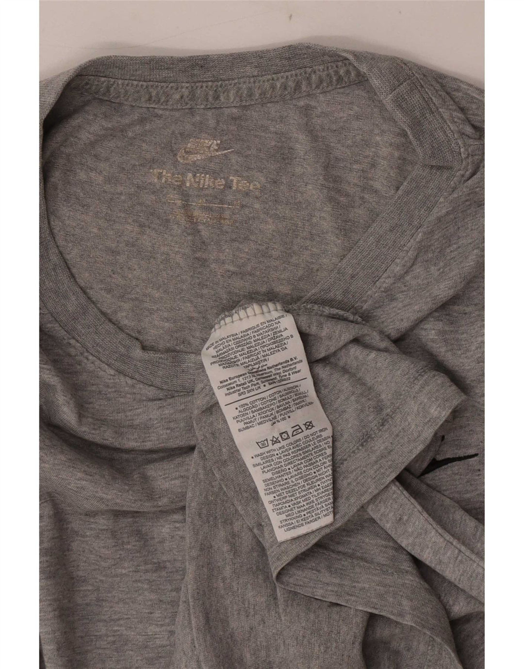 Camiseta Nike Hombre Top Gris Medio De Algodón Moteado