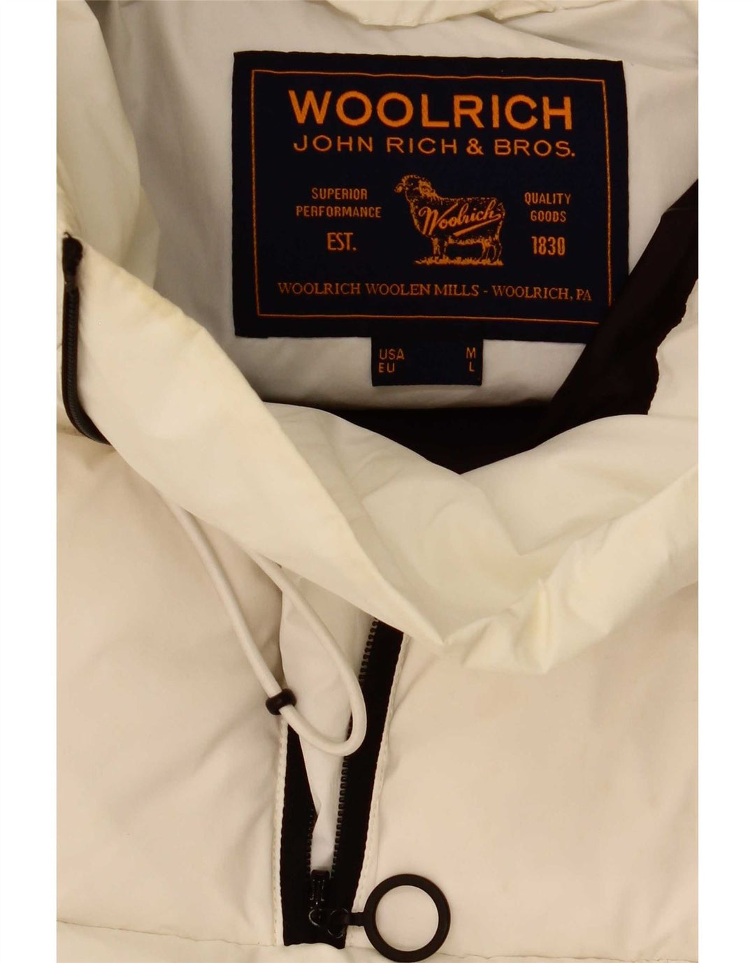 Woolrich Chaqueta Anorak Acolchada Con Capucha Para Hombre UK 40 Large White