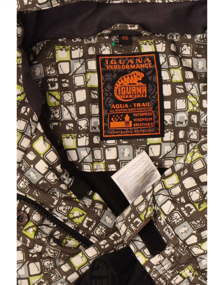 Iguana Chaqueta cortavientos con capucha para mujer EU 46 XL Multicolor Geométrico