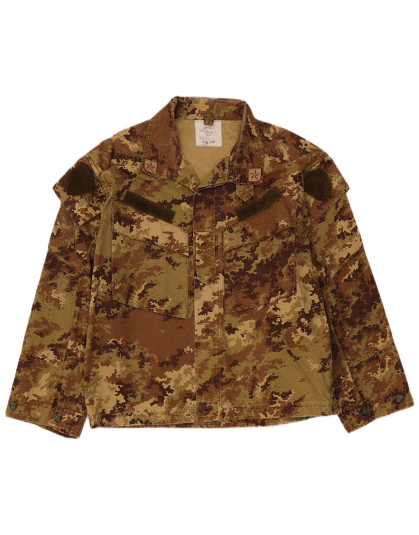 Chaqueta militar vintage para hombre IT 50 Algodón de camuflaje caqui grande