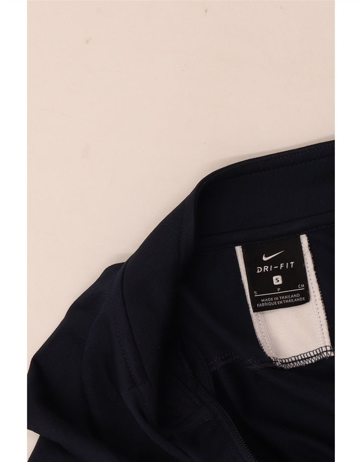 Nike Hombre Dri Fit Chándal Top Chaqueta Pequeña Azul Marino Colorblock