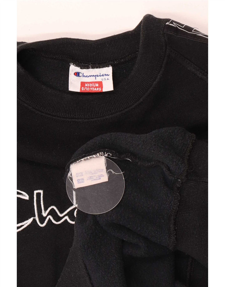 Champion Sudadera con gráfico para niños 9-10 años Mediano Negro Colorblock
