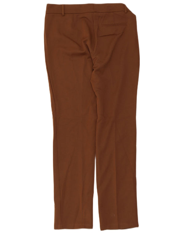 Marks & Spencer Pantalones casuales de cintura alta para mujer UK 12 Medium W32 L30 Brow