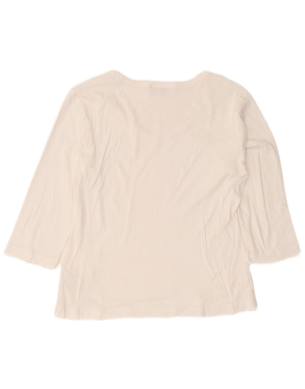 Champion Camiseta Mujer Manga 3/4 UK 18 XL Algodón Blanco