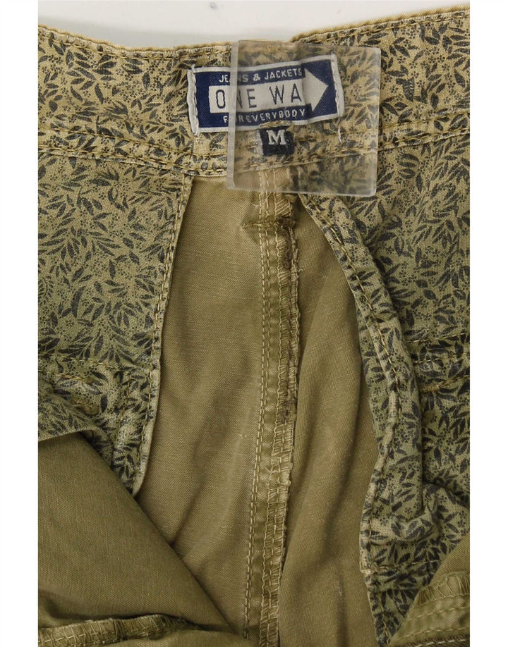 ONE WAY Pantalones cortos cargo para hombre mediano W32 Algodón caqui