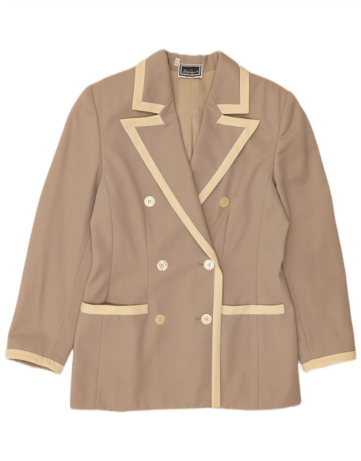 Luisa Spagnoli Chaqueta tipo blazer con doble botonadura para mujer IT 42 Beige medio